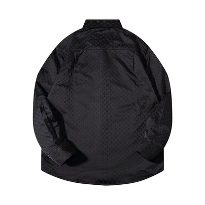251230 New high-quality dark-patterned jacquard long-sleeved shirt