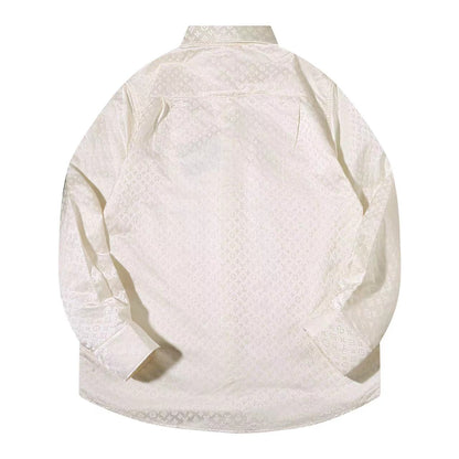 251230 New high-quality dark-patterned jacquard long-sleeved shirt