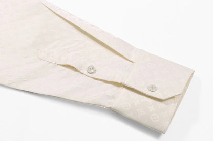 251230 New high-quality dark-patterned jacquard long-sleeved shirt