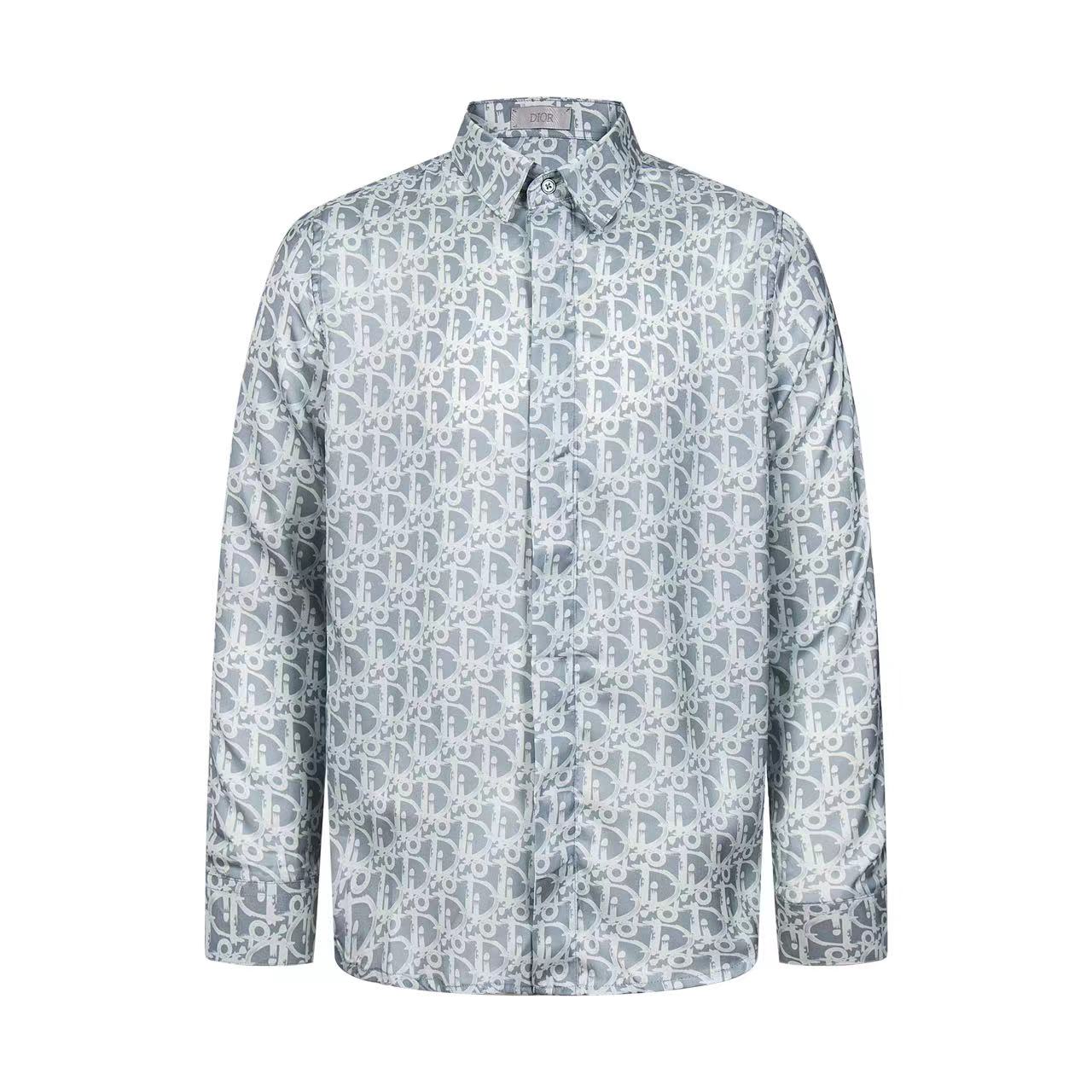 251230 New high-quality full-printed satin long-sleeved shirt