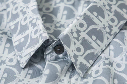 251230 New high-quality full-printed satin long-sleeved shirt