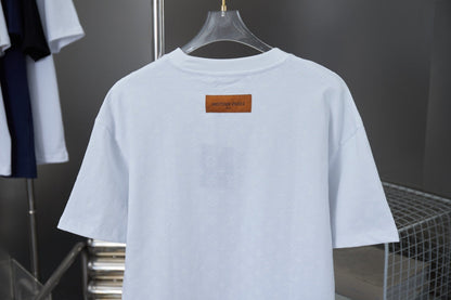 251230 New high-quality full-printed flocking T-shirt