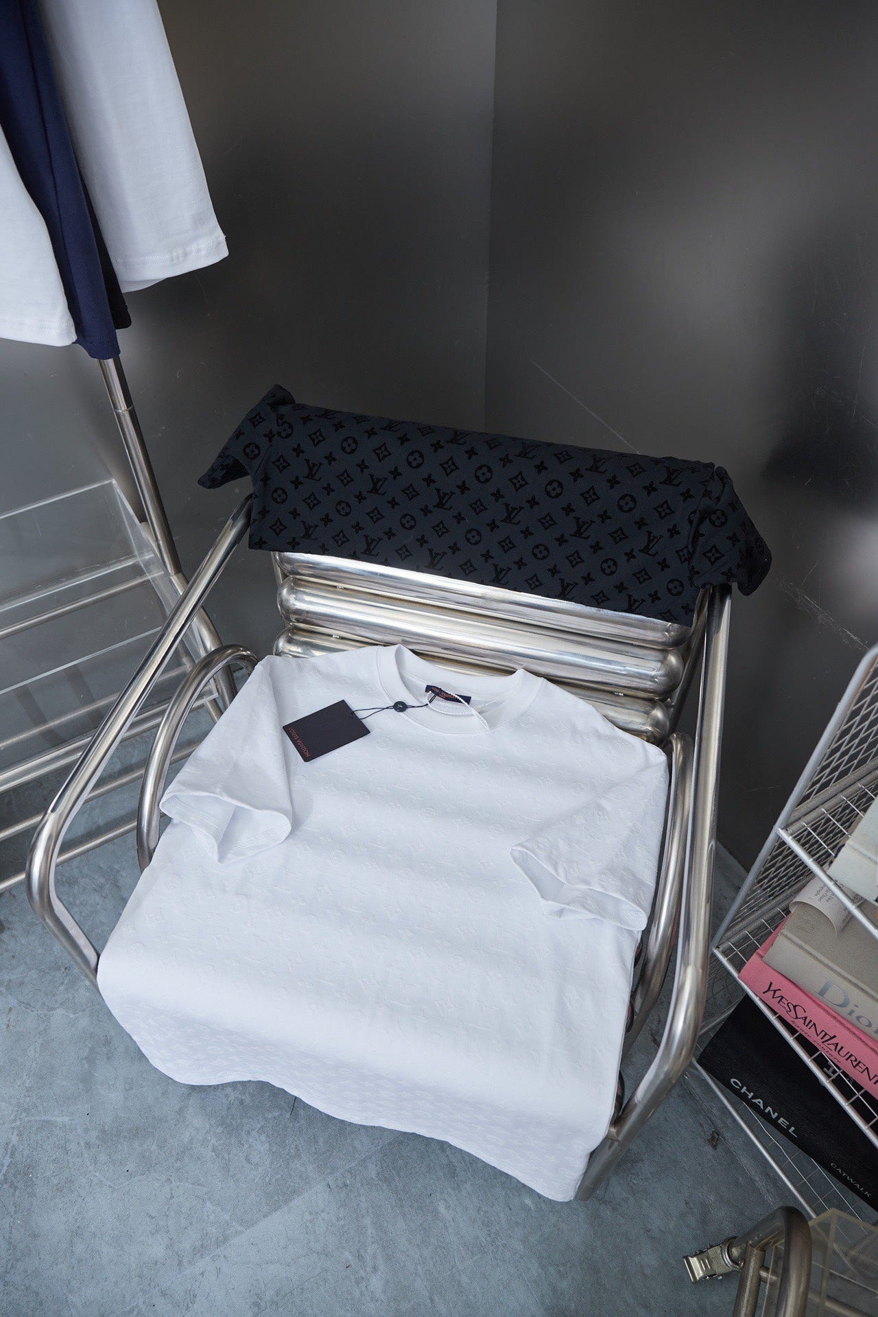 251230 New high-quality full-printed flocking T-shirt