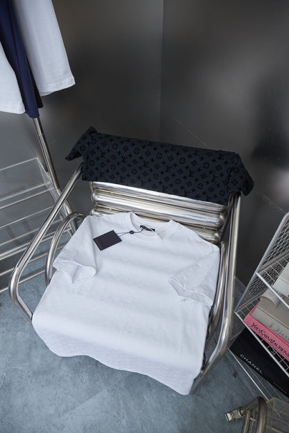 251230 New high-quality full-printed flocking T-shirt