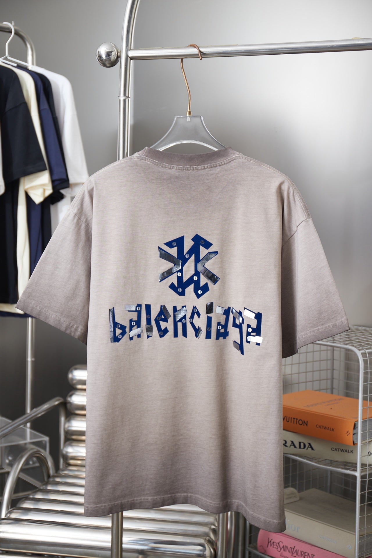 251230 New high-quality washed process letter-patterned T-shirt