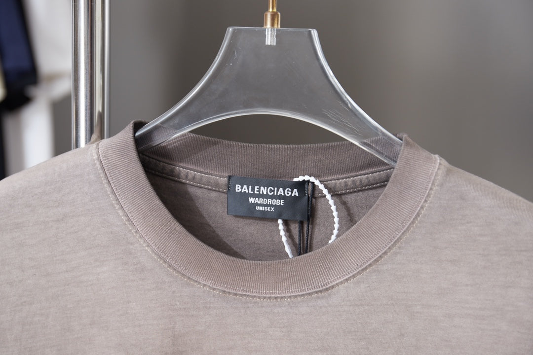 251230 New high-quality washed process letter-patterned T-shirt