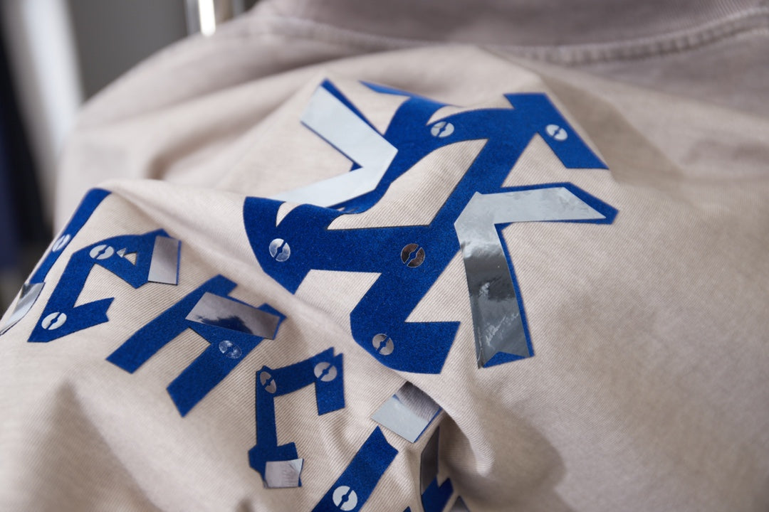 251230 New high-quality washed process letter-patterned T-shirt