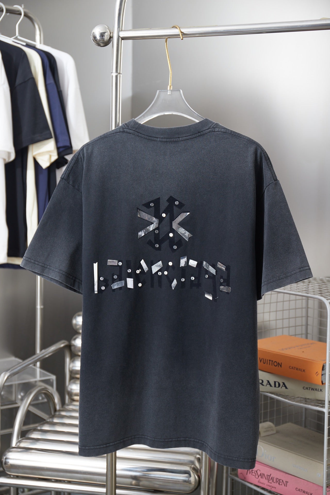 251230 New high-quality washed process letter-patterned T-shirt