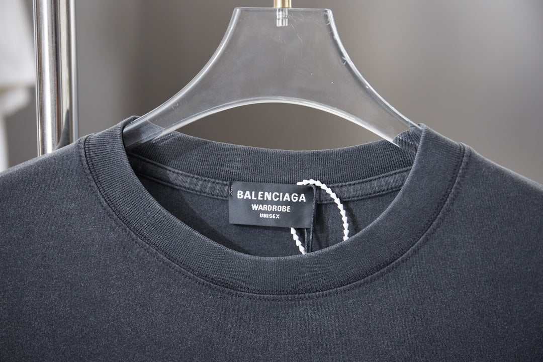 251230 New high-quality washed process letter-patterned T-shirt