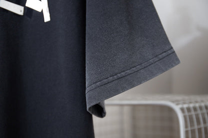 251230 New high-quality washed process letter-patterned T-shirt