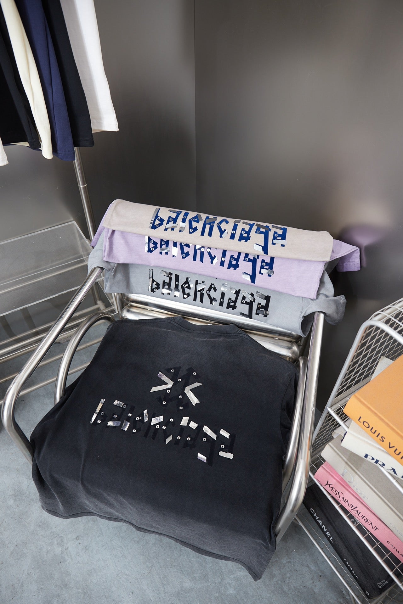 251230 New high-quality washed process letter-patterned T-shirt