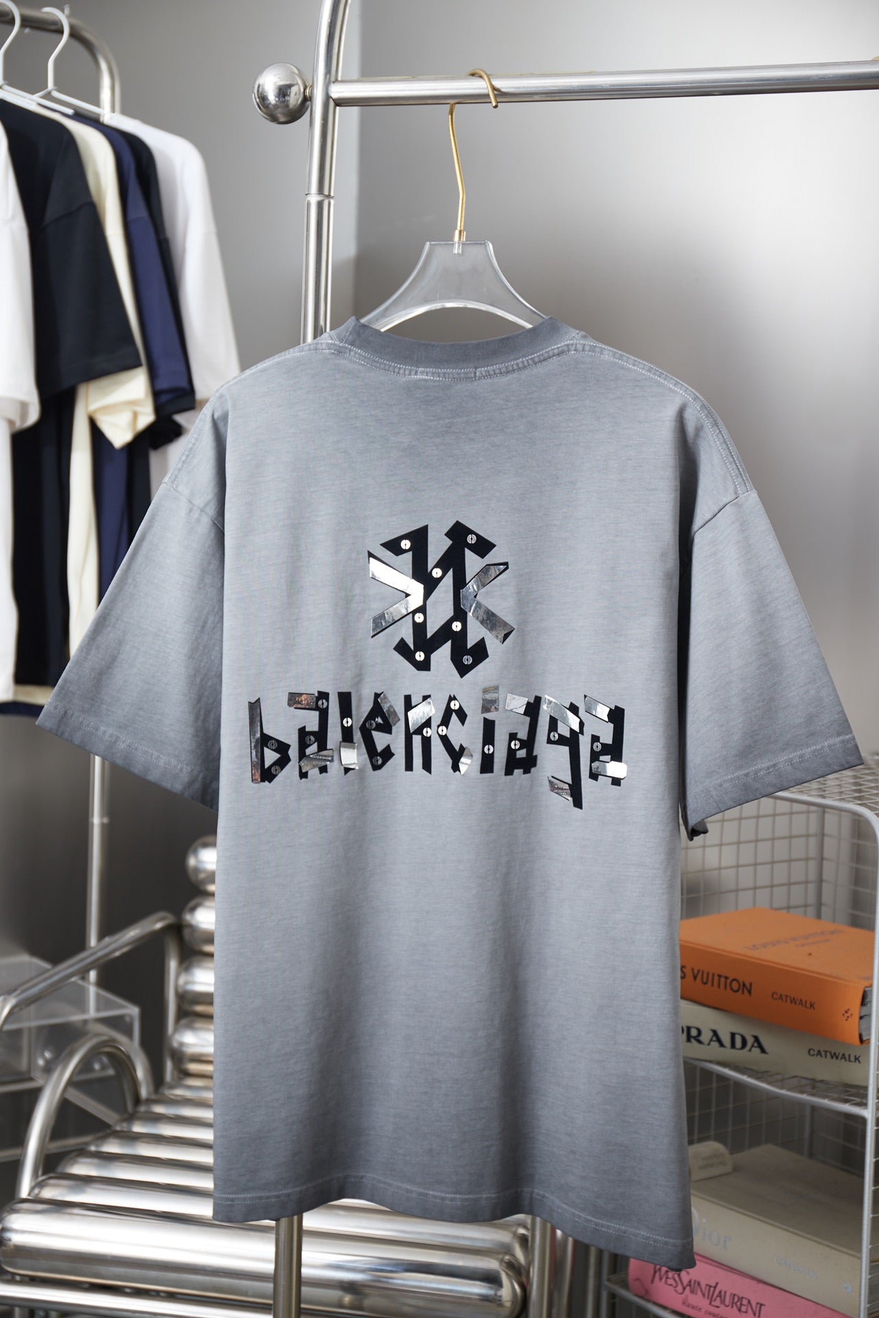 251230 New high-quality washed process letter-patterned T-shirt