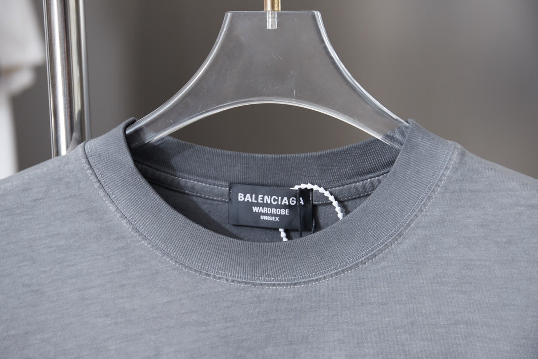 251230 New high-quality washed process letter-patterned T-shirt