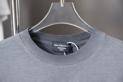 251230 New high-quality washed process letter-patterned T-shirt