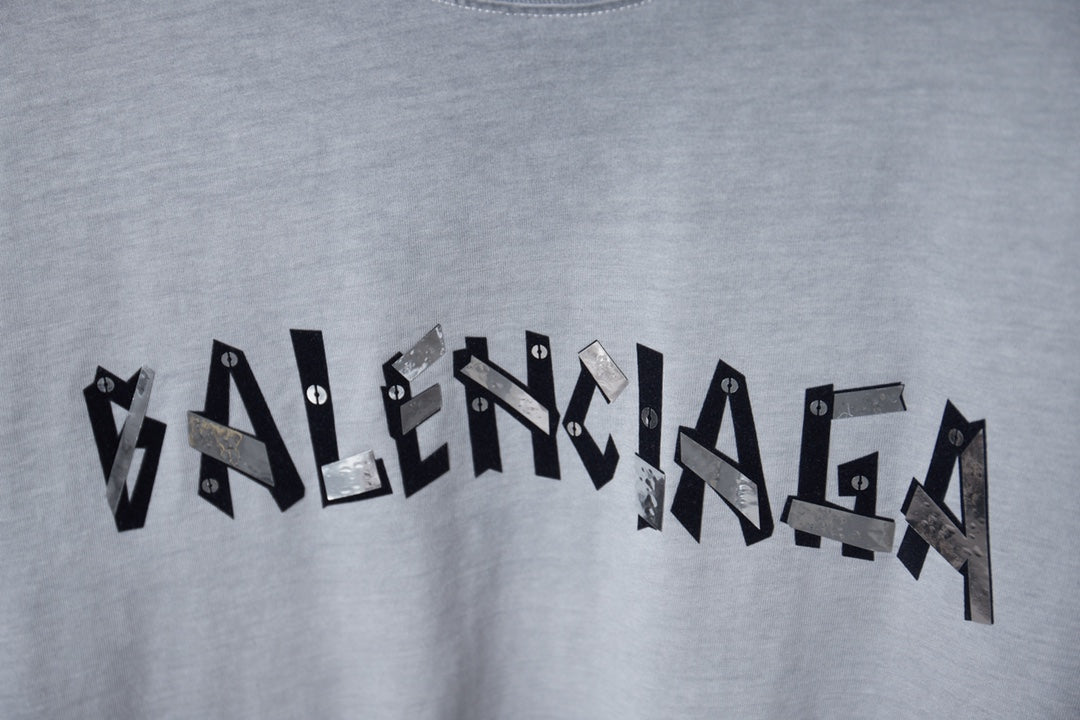 251230 New high-quality washed process letter-patterned T-shirt