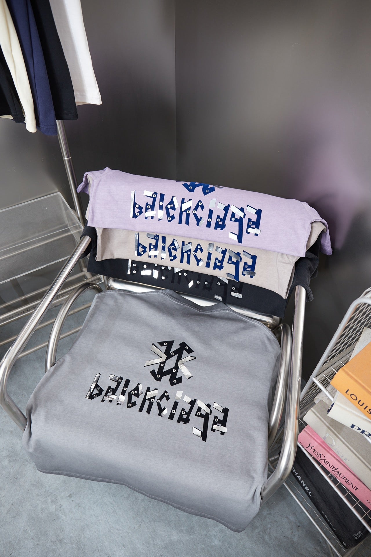 251230 New high-quality washed process letter-patterned T-shirt