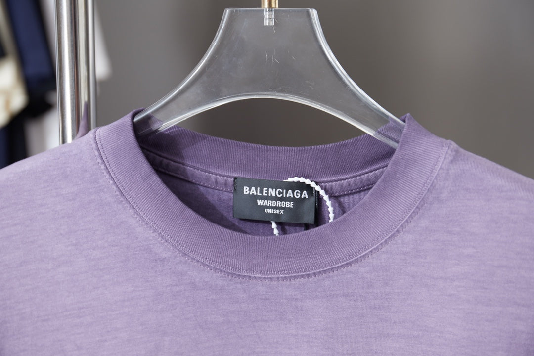 251230 New high-quality washed process letter-patterned T-shirt