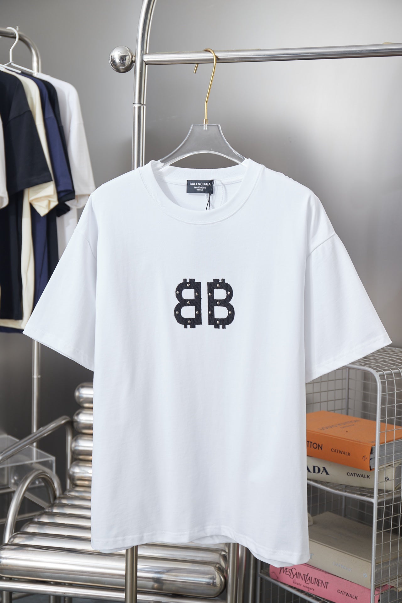 251230 New high-quality towel-applied-fabric hot diamond T-shirt