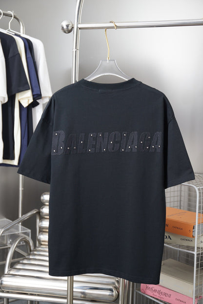 251230 New high-quality towel-applied-fabric hot diamond T-shirt