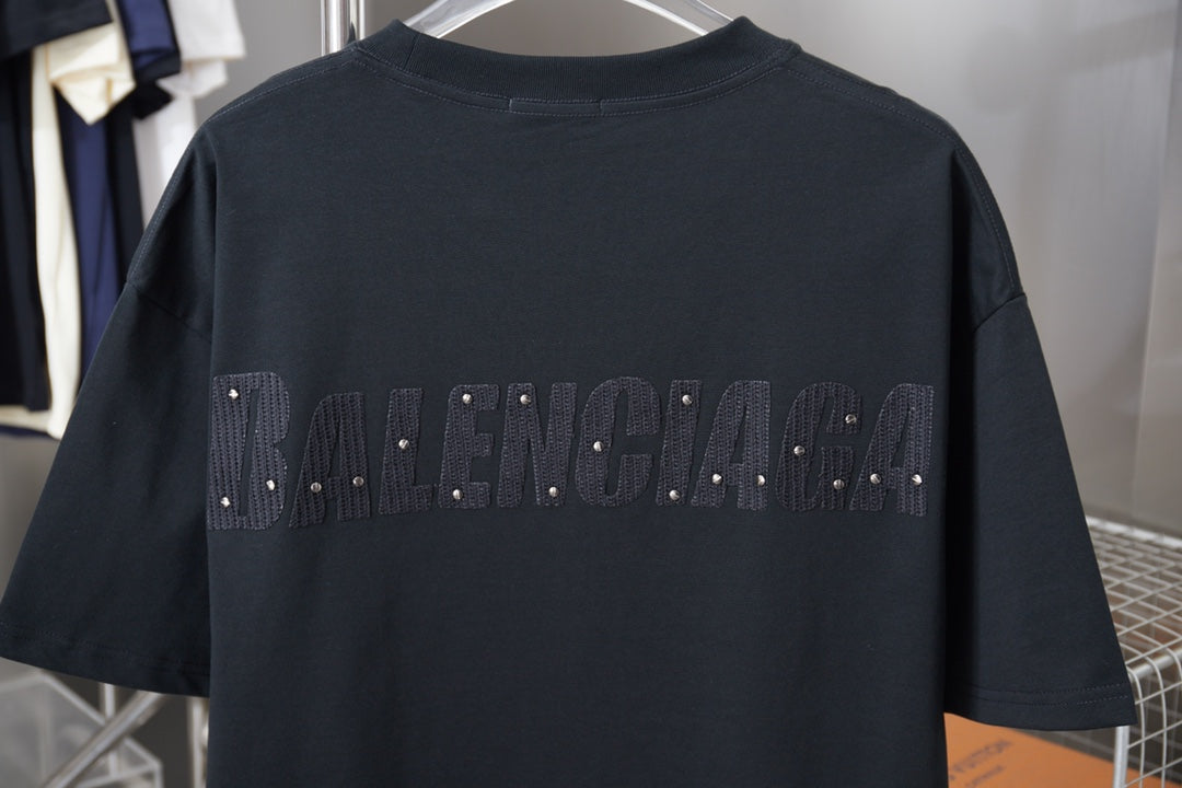 251230 New high-quality towel-applied-fabric hot diamond T-shirt