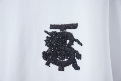 251230 New high-quality embossed diamond letter-shaped T-shirt