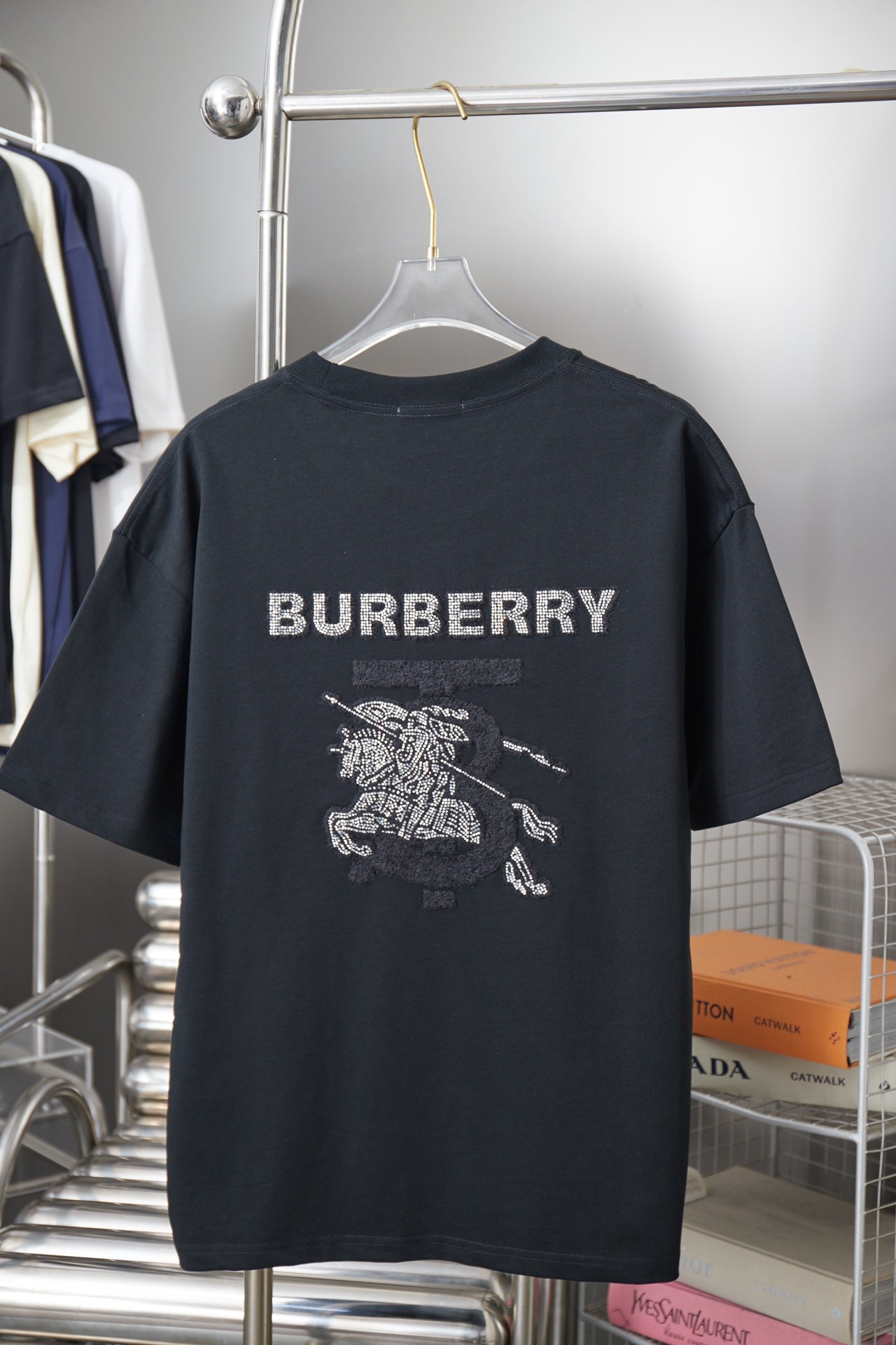 251230 New high-quality embossed diamond letter-shaped T-shirt