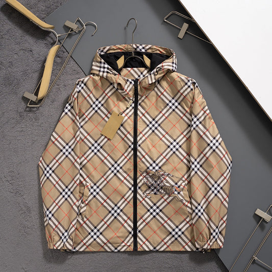 251230 A new high-quality classic checkered windproof jacket