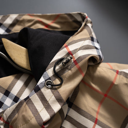 251230 A new high-quality classic checkered windproof jacket