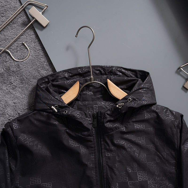 251230 new high-quality dark-patterned full-print windproof jacket