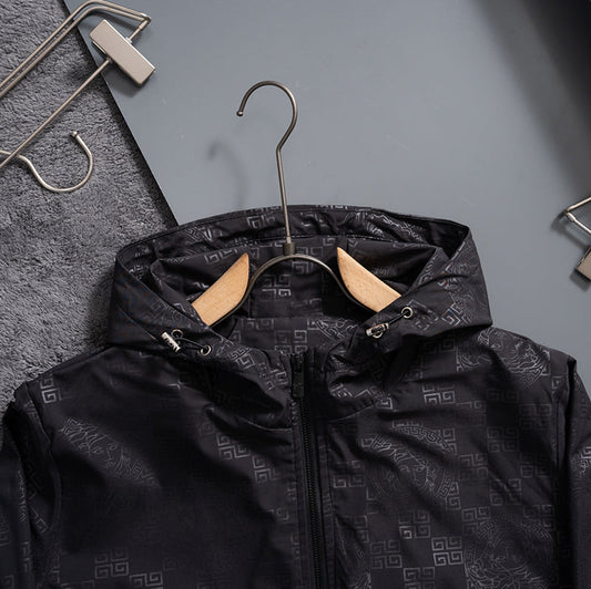 251230 new high-quality dark-patterned full-print windproof jacket