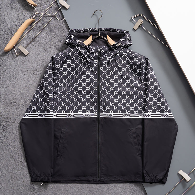 251230 A new high-quality half-sided full-print windproof jacket