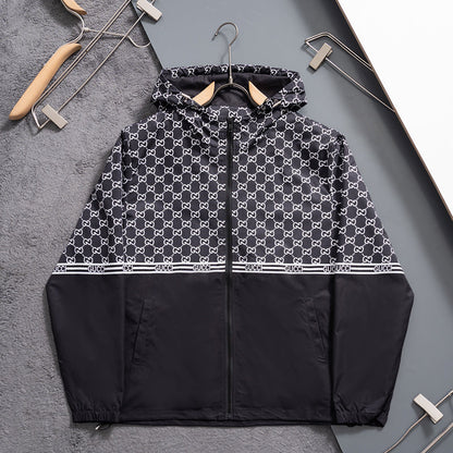 251230 A new high-quality half-sided full-print windproof jacket