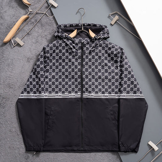251230 A new high-quality half-sided full-print windproof jacket