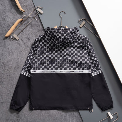 251230 A new high-quality half-sided full-print windproof jacket