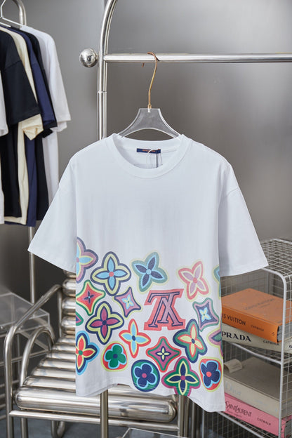 251230 New high-quality color digital letter short-sleeved shirt