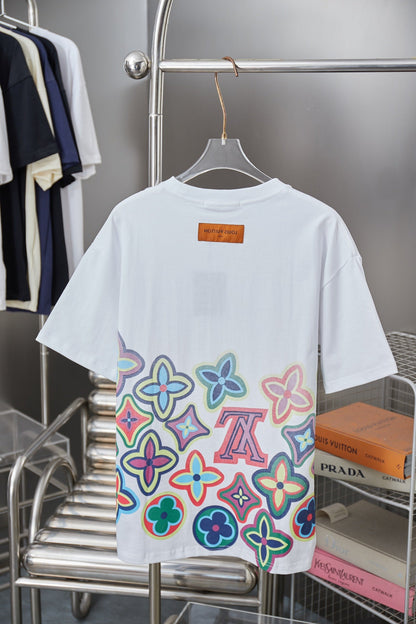 251230 New high-quality color digital letter short-sleeved shirt