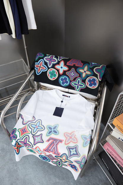251230 New high-quality color digital letter short-sleeved shirt