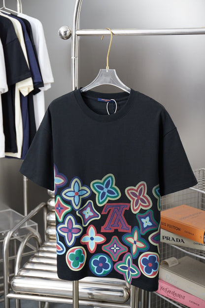 251230 New high-quality color digital letter short-sleeved shirt