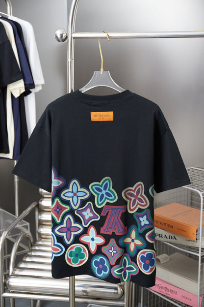 251230 New high-quality color digital letter short-sleeved shirt