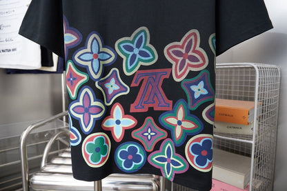 251230 New high-quality color digital letter short-sleeved shirt