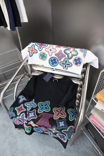 251230 New high-quality color digital letter short-sleeved shirt