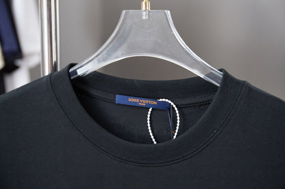 260106 New high-quality embroidered colored hollow embroidery T-shirt