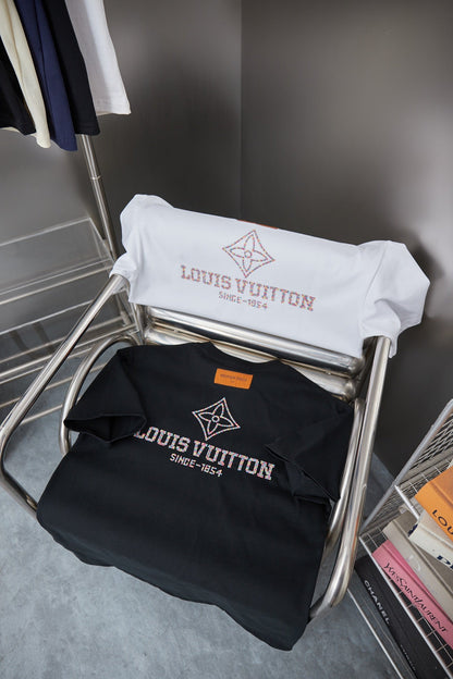 260106 New high-quality embroidered colored hollow embroidery T-shirt