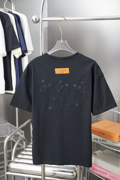 260106 New high-quality embroidered T-shirt in the same color