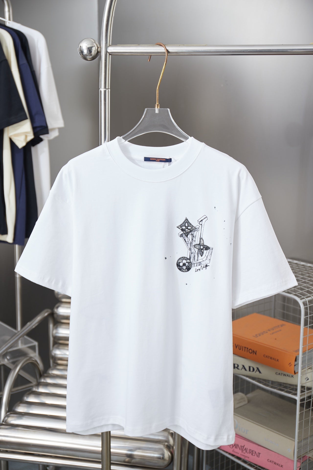 260106 New high-quality patchwork letter graffiti T-shirt