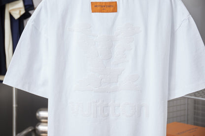 260106 New high-quality embroidered T-shirt with the same color letters
