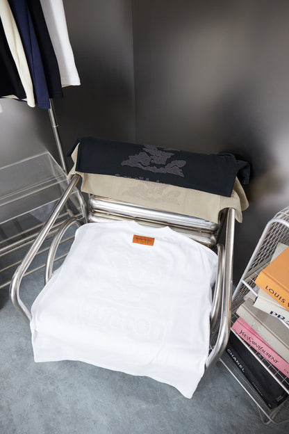 260106 New high-quality embroidered T-shirt with the same color letters