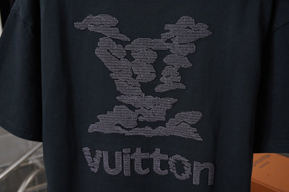 260106 New high-quality embroidered T-shirt with the same color letters