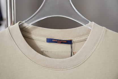 260106 New high-quality embroidered T-shirt with the same color letters