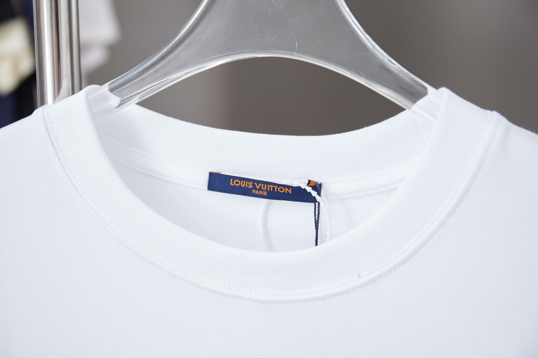 260106 New high-quality embroidered and rhinestone letter-shaped T-shirt